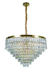 Люстра подвесная NewRgy 2752P/18A PLATING BRASS+CLEAR, 18×40 Вт, прозрачная и латунная