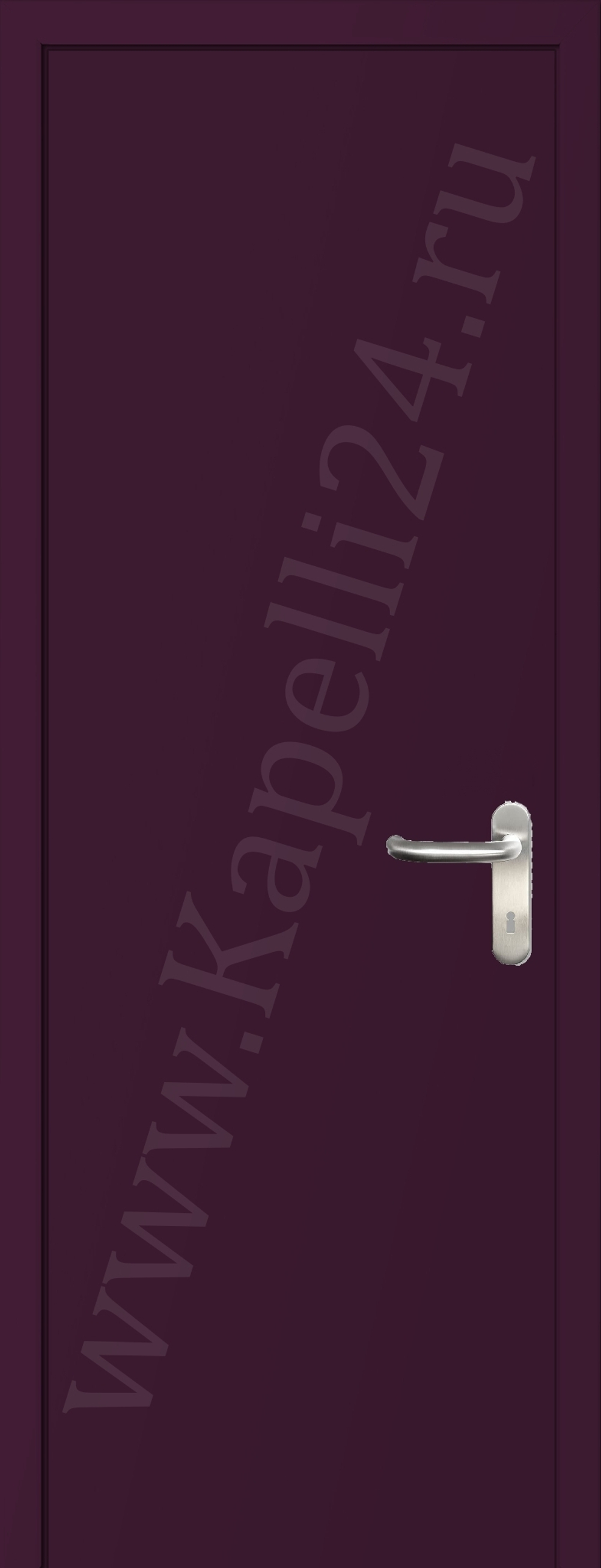 Дверь влагостойкая пластиковая KAPELLI multicolor ДГ RAL 4007 Пурпурно-фиолетовый + коробка