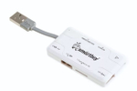 USB Хаб+Картридер Smartbuy COMBO MASTER SBRH-750-W универсальный White
