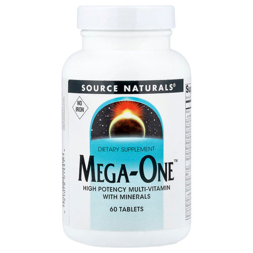 Source Naturals, Mega-One™, без железа, 60 таблеток
