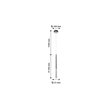 Подвесной светильник 2W 4000K 2209-1P прозрачный/серебристый Cylindro Favourite