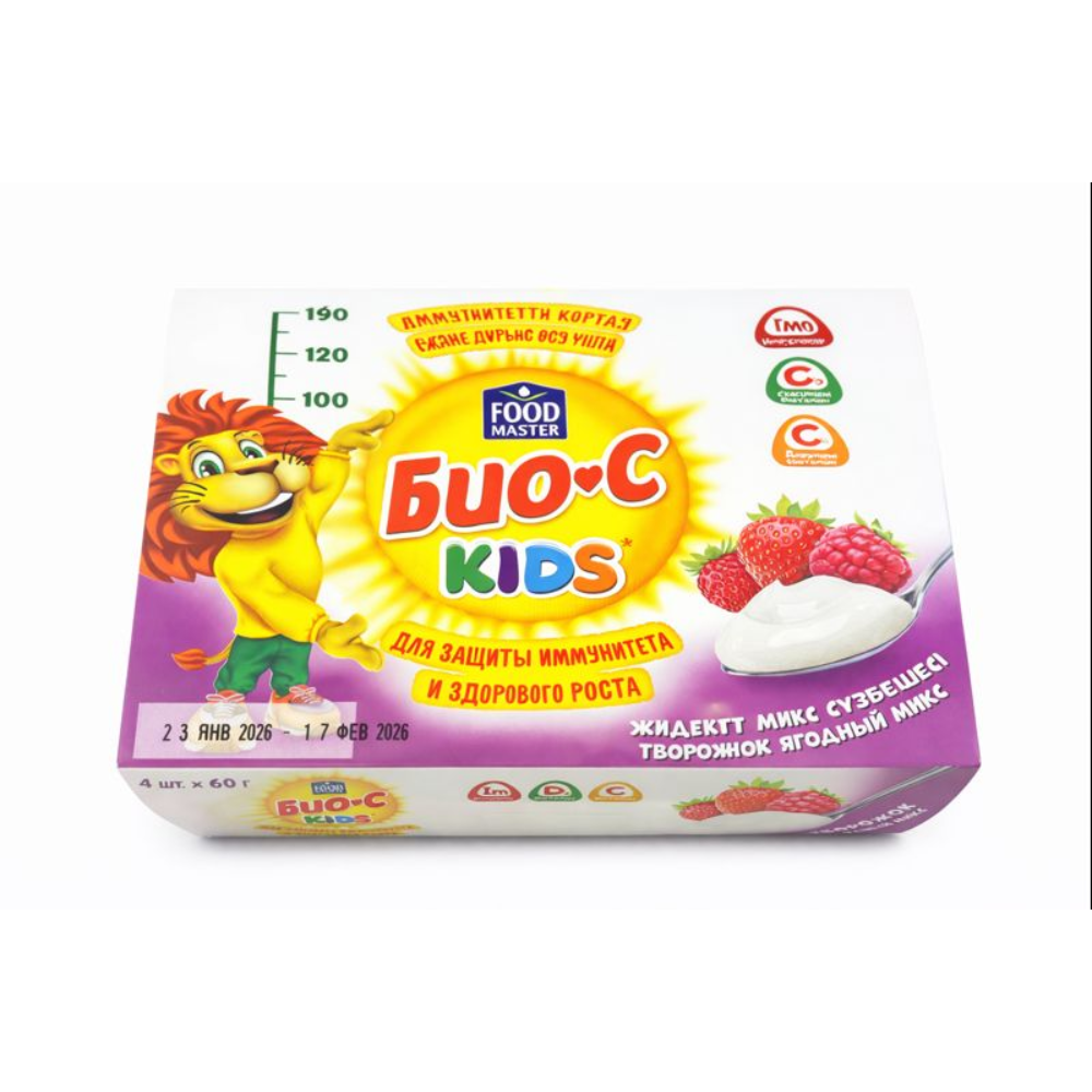 Творожок Food Master Био-С Kids Ягодный микс 4*60 гр