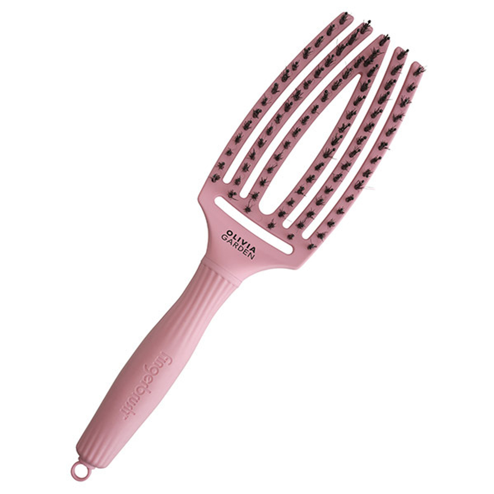 Olivia Garden Щетка Fingerbrush Boar&Nylon_2024 Soft Pink ID1845