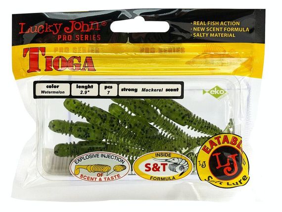Виброхвосты съедобные LJ Pro Series TIOGA 2.9in (7,4 см), цв. PA01, 7 шт.