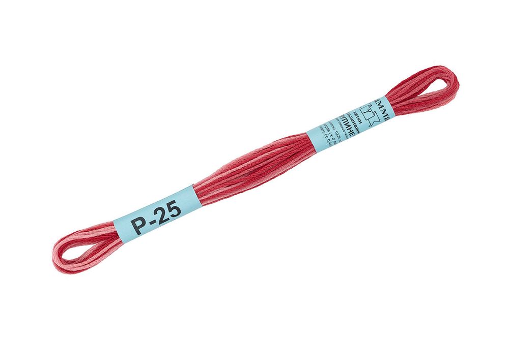 Мулине Gamma меланж, цв.Р-25 т.красный-розовый, 12 мотков по 8 метров
