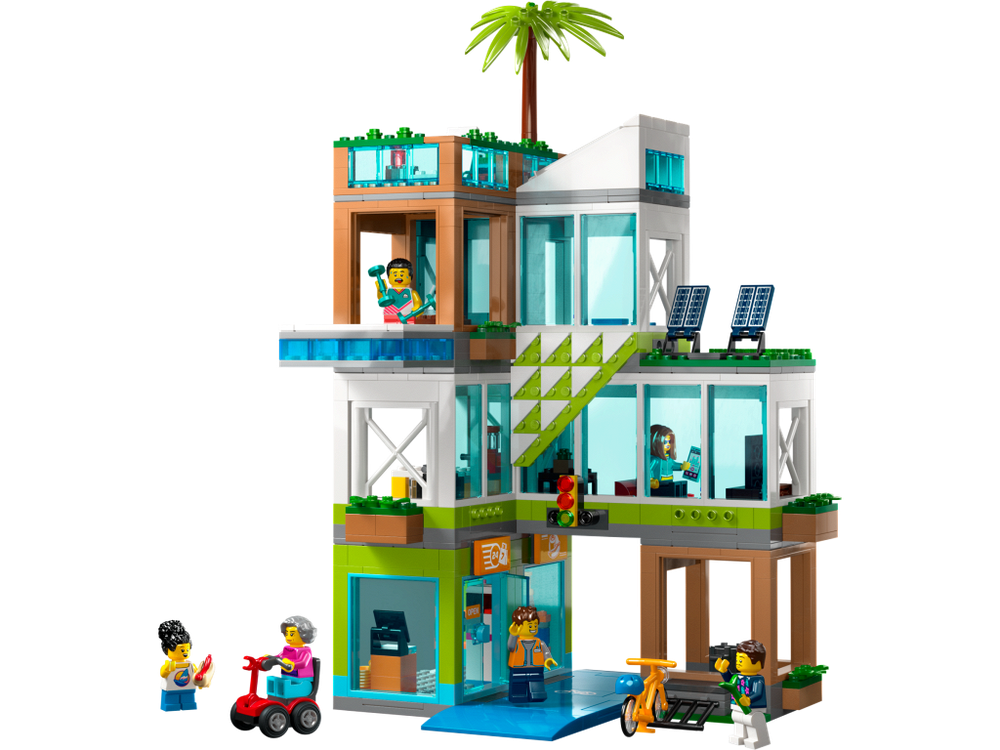 Конструктор Лего Сити Многоквартирный дом | LEGO City Apartment Building 60365, набор из 688 деталей (6+)