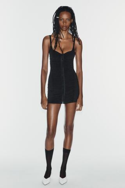 КОМБИНИРОВАННОЕ ПЛАТЬЕ В БЕЛЬЕВОМ СТИЛЕ — ZARA