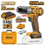 Аккумуляторный шуруповерт 20B Li-ion, 50Hm 15+1 SUPER INGCO CDLI20508 INDUSTRIAL