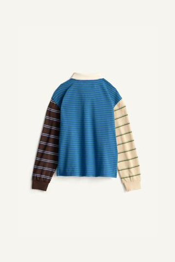 ZARA ПОЛО В ПОЛОСКУ - LİMİTED EDİTİON, ГОЛУБОВАТЫЙ