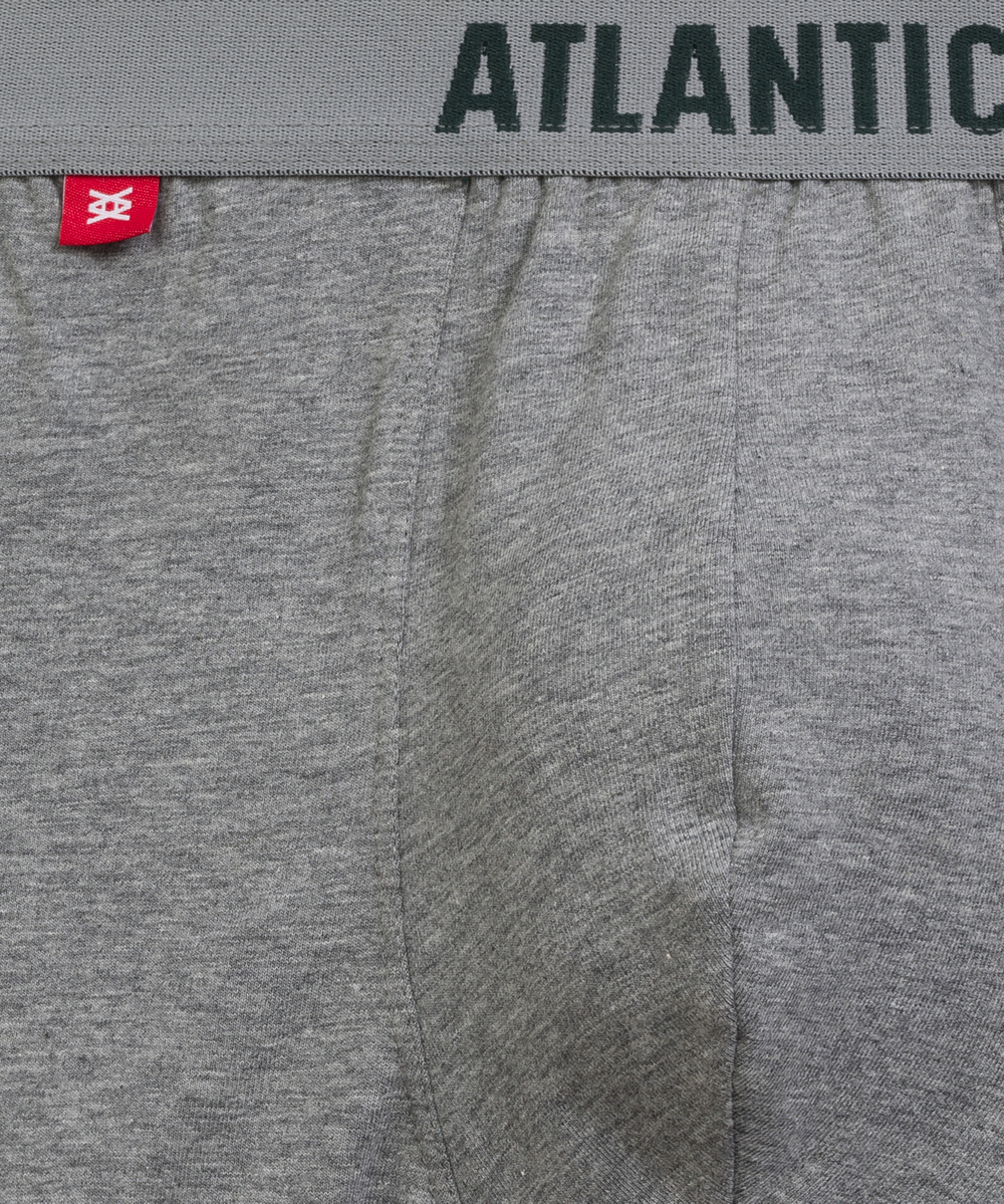 Мужские трусы шорты Atlantic, набор из 3 шт., хлопок, черные + темно-голубые + серые, 3MH-011