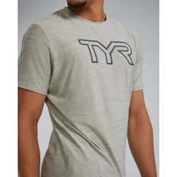 Футболка мужская TYR MEN'S AIRTEC TEE BIG LOGO SOLID/HEATHER