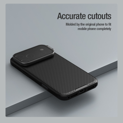 Чехол черного цвета на iPhone 17 Pro Max, серия CamShield Prop Case (версия с тонированной крышкой объектива) от Nillkin