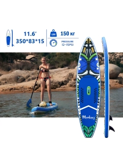Сапборд надувной сап борд sup board FunWаtеr Моnkеy 350 см