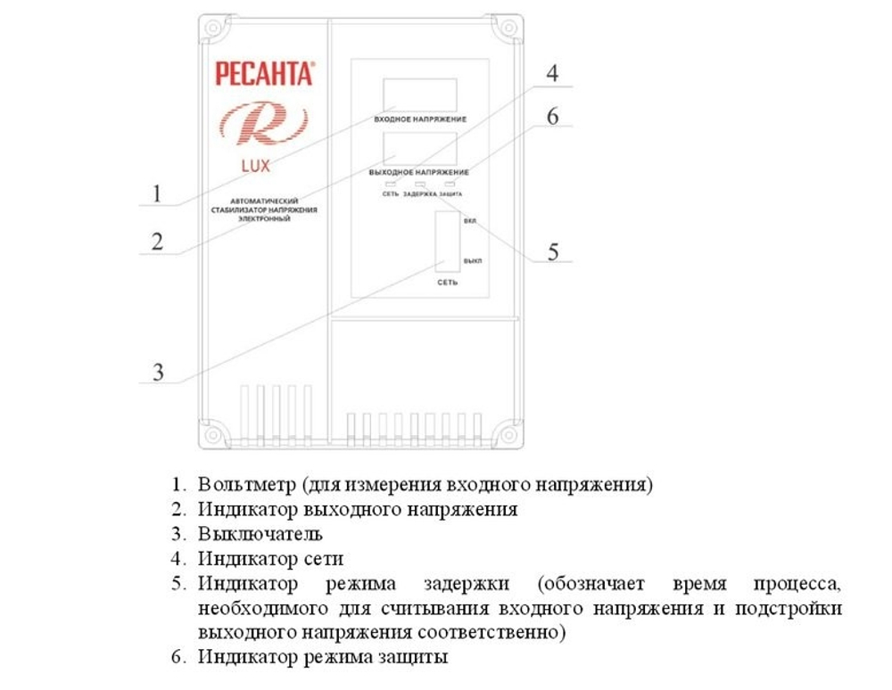 Стабилизатор напряжения Ресанта Lux АСН-2000 Н/1-Ц