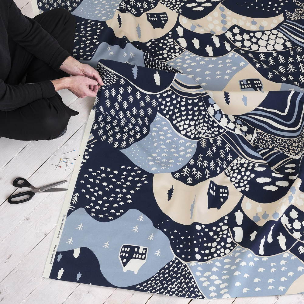 IKEA PENDELKAKTUS  (ИКЕА ПЕНДЕЛКАКТУС)  -  Отрез ткани - горы/разноцветный 150x300 см