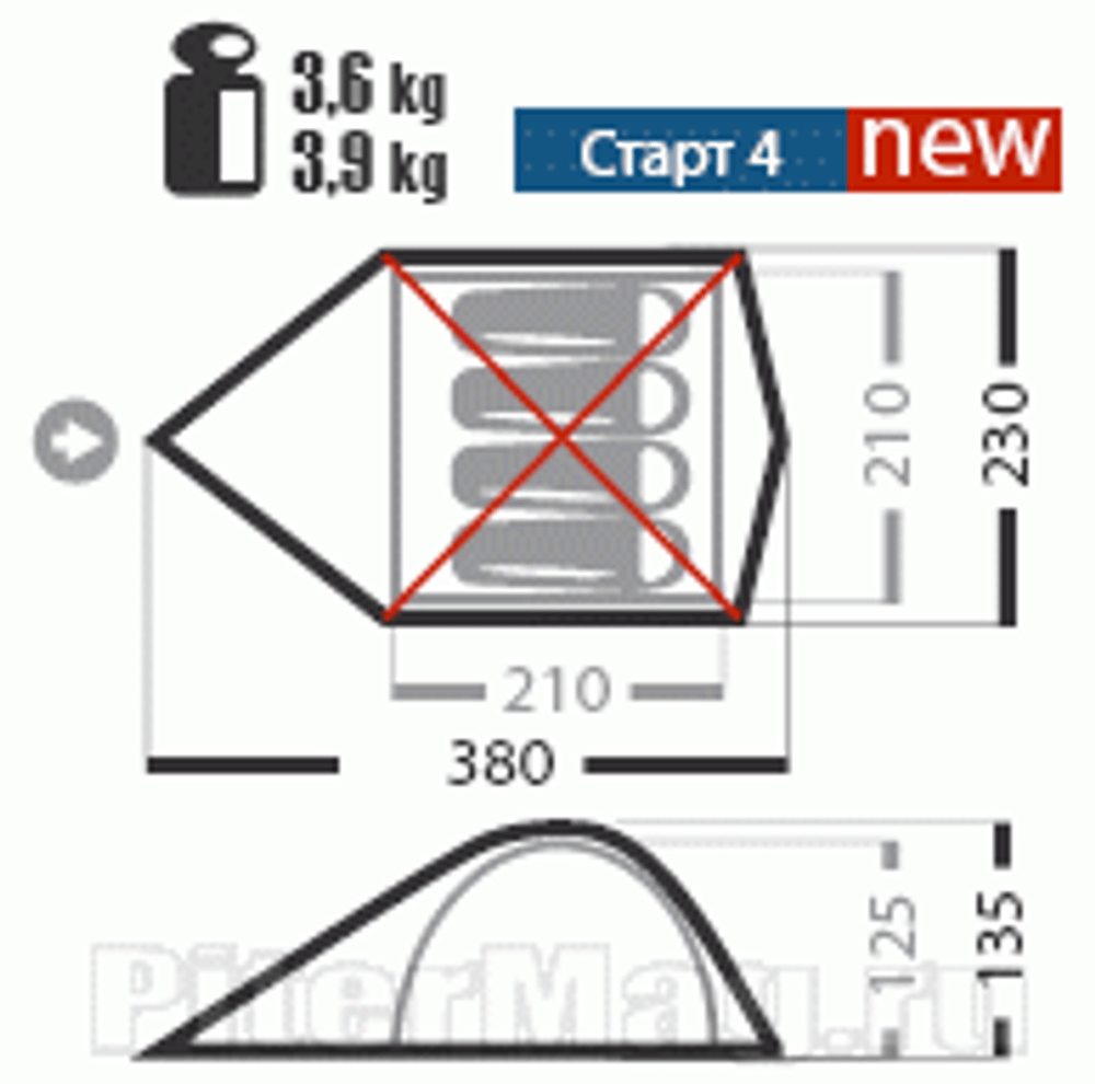 Палатка Normal Старт 4