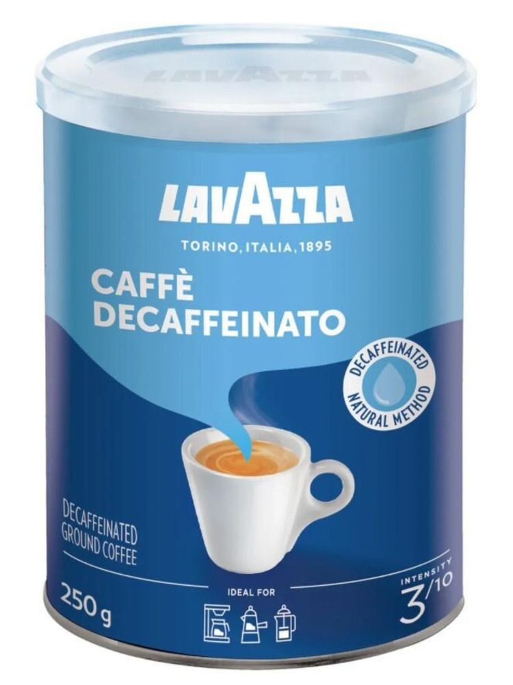 Кофе молотый Lavazza Caffe Decaffeinato банка 250 г 3 шт