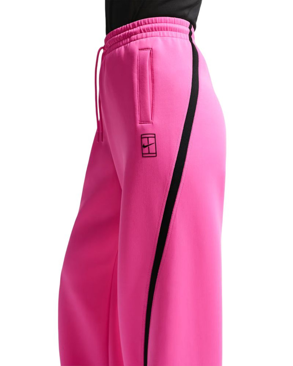Женские теннисные брюки Nike Advantage Dri-FIT Mid-Rise Tennis - laser fuchsia/black