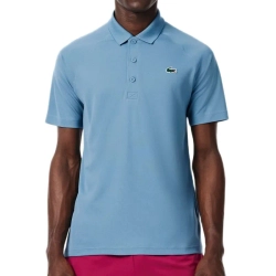 Мужское теннисное поло Lacoste SPORT Breathable Run-Resistant Interlock - grayish blue