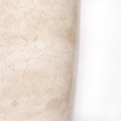 Раковина напольная из мрамора Round Midle Big Cream MN-01706 (45*45*90 см)