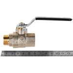 Кран шаровой полнопроходной STOUT - 1/2" (НР/ВР, PN40, Tmax 150°C, ручка-рычаг черная)