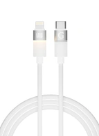 Кабель Type-C to Lightning Gurdini Silicone Data Cable 20V/3A 60W 1m (LED) белый