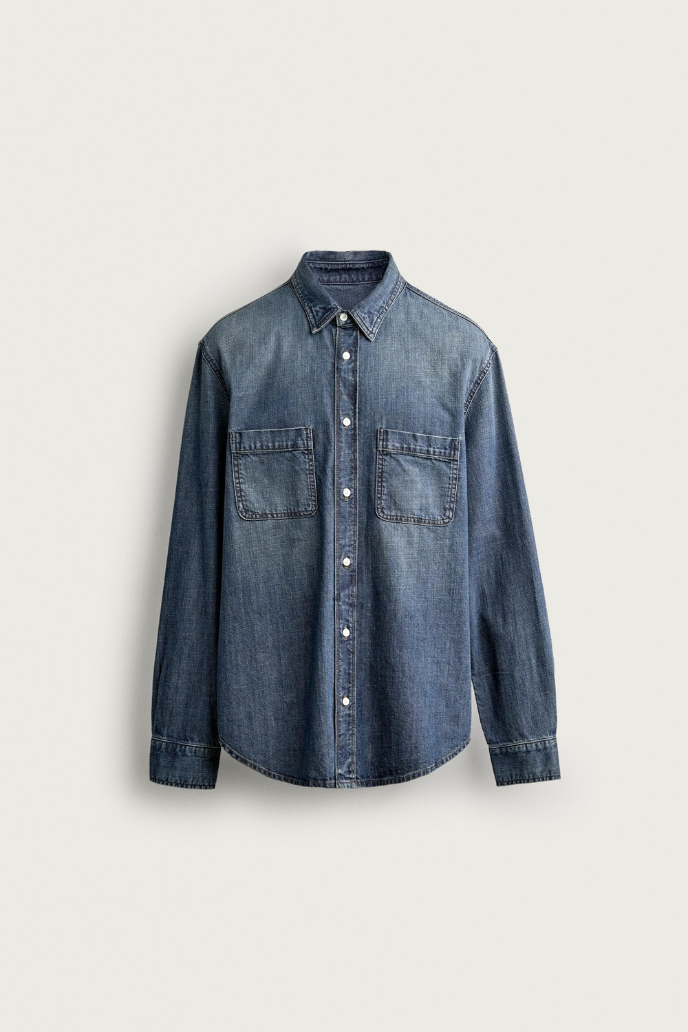 ДЖИНСОВАЯ РУБАШКА КЛАССИЧЕСКОГО КРОЯ — ZARA