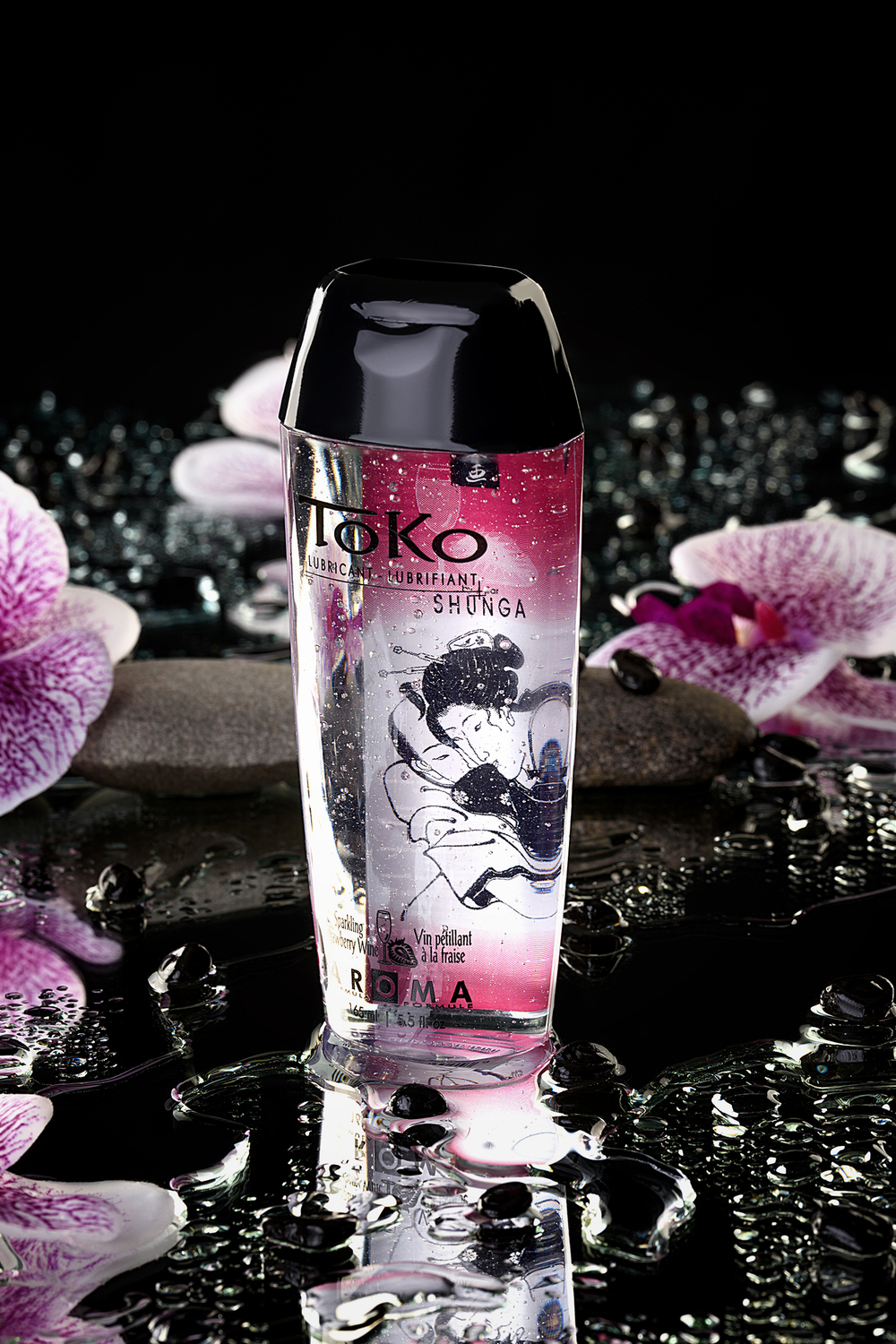 Вкусовой лубрикант Shunga Toko Aroma, клубника и шамп, 165 мл