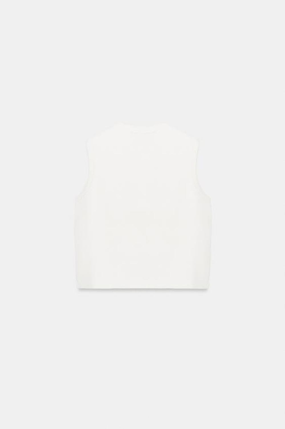ZARA ТОП-ЖИЛЕТ С ПУГОВИЦАМИ, БЕЛЫЙ