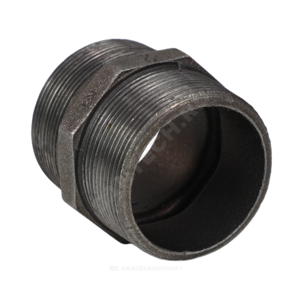 Ниппель прямой чугун Ду 25 (1") НР Fittex PLUS