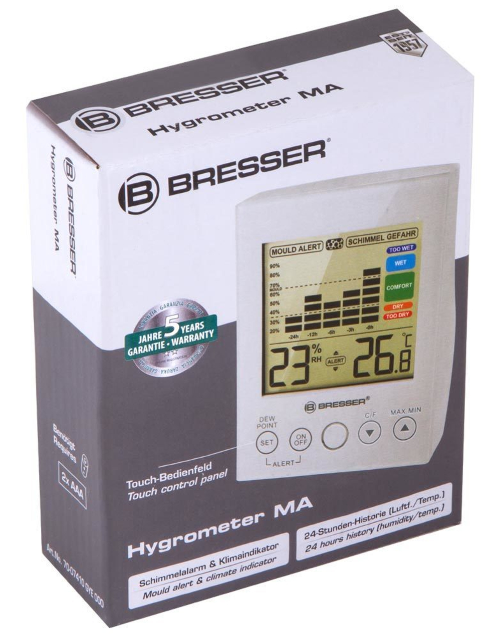 Гигрометр Bresser Mould Alert, белый