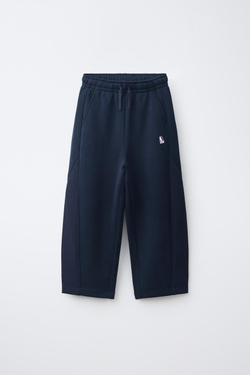 ZARA СПОРТИВНЫЕ БРЮКИ BARREL, МОРСКОЙ СИНИЙ