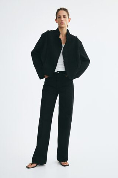 Жакет из ткани букле с бахромой - H&M