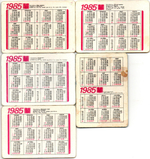 № 101 Набор из 5 переливных (стерео) Календариков . Мультфильмы СССР 1985 год.