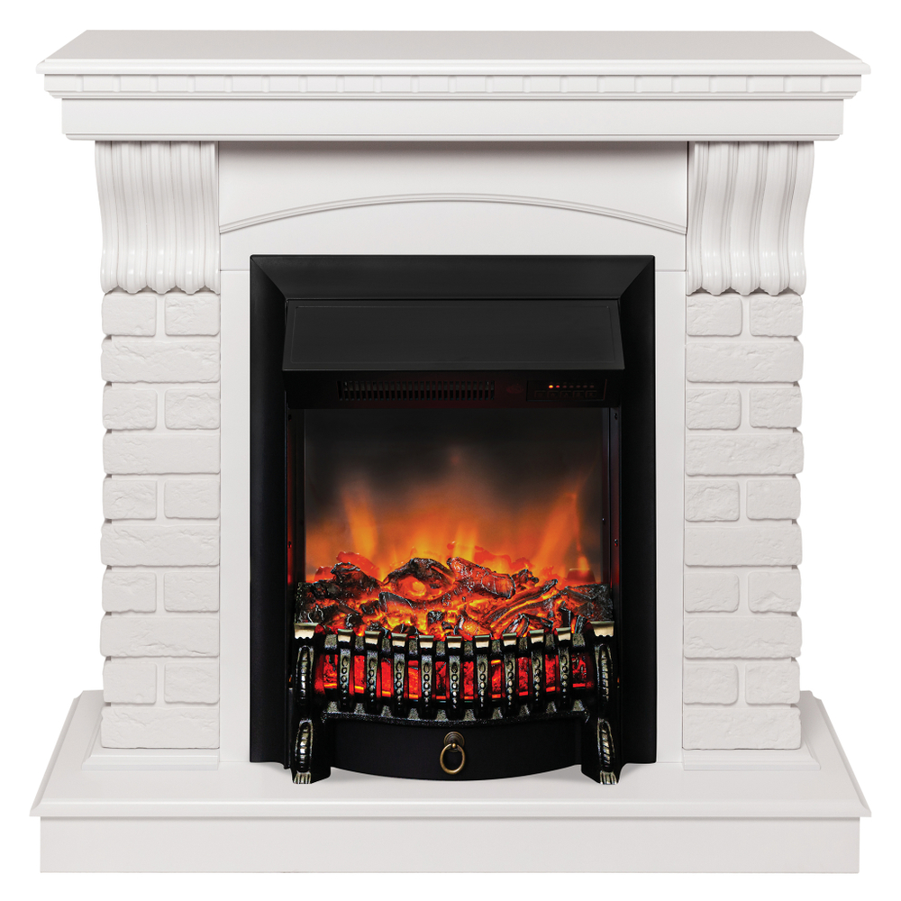 Каминокомплект Real Flame Jazz WT с очагом Fobos Lux Black RC