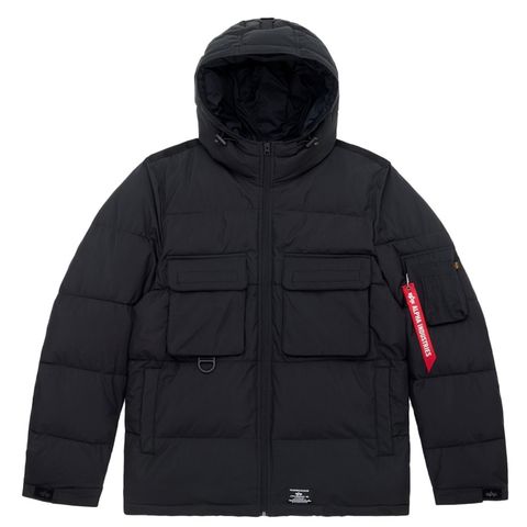 Куртка Alpha Industries Hooded Puffer Black (Черная)