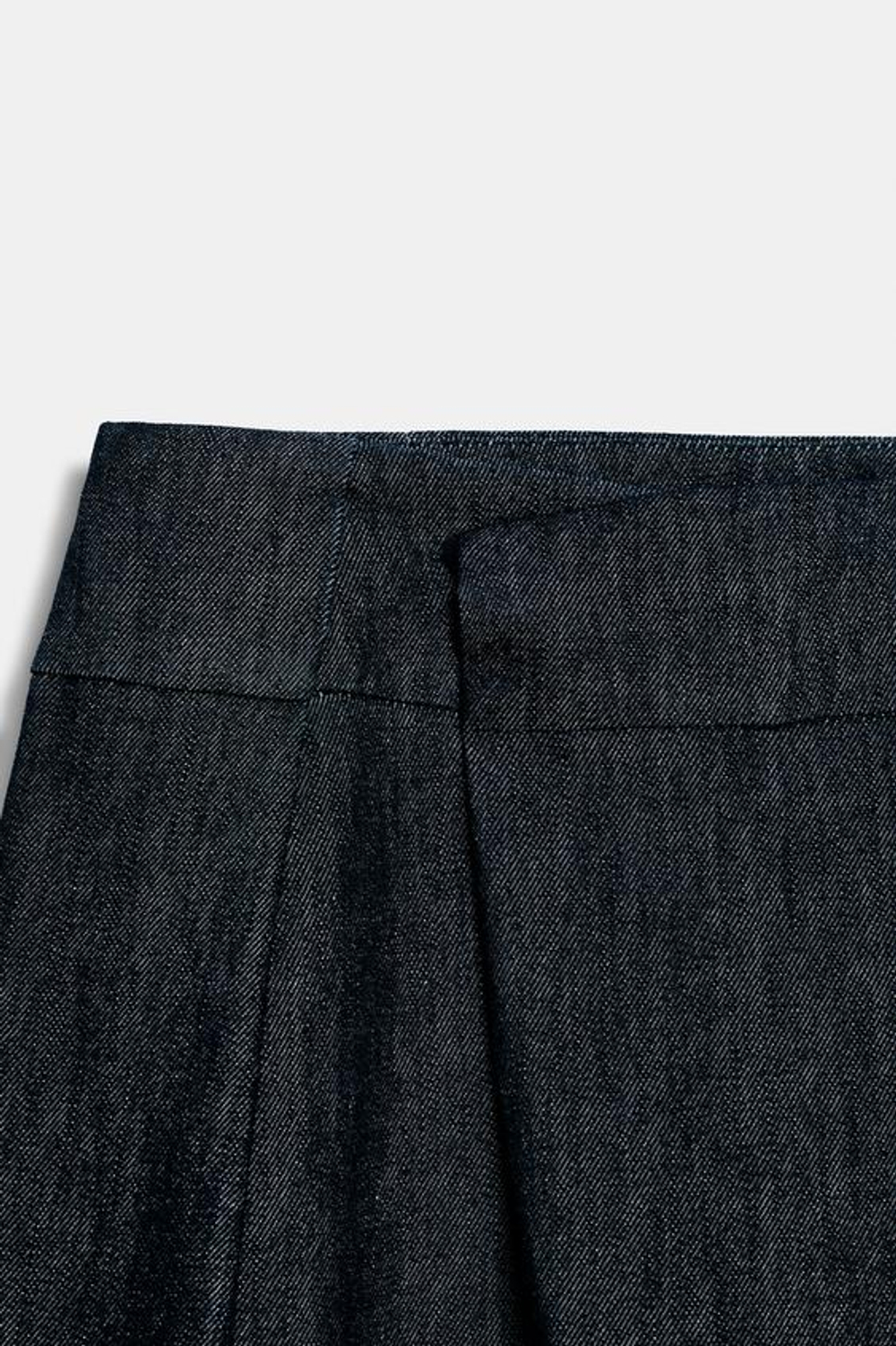 ZARA ДЖИНСЫ Z1975 WIDE-LEG С ВЫСОКОЙ ПОСАДКОЙ И ПЕРЕКРЕСТНЫМ ПОЯСОМ, СИНИЙ