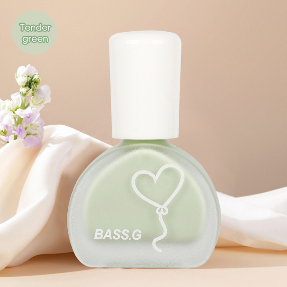 Лак для ногтей матовый "Bass.G", светло-зеленый