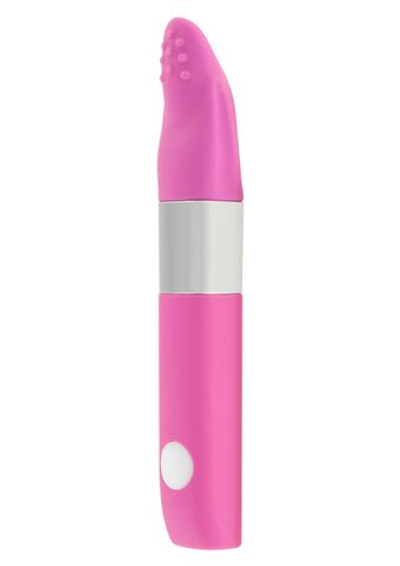 Розовый мини-вибратор TRAVEL C-SENSE - 11 см. (Цвет: розовый)