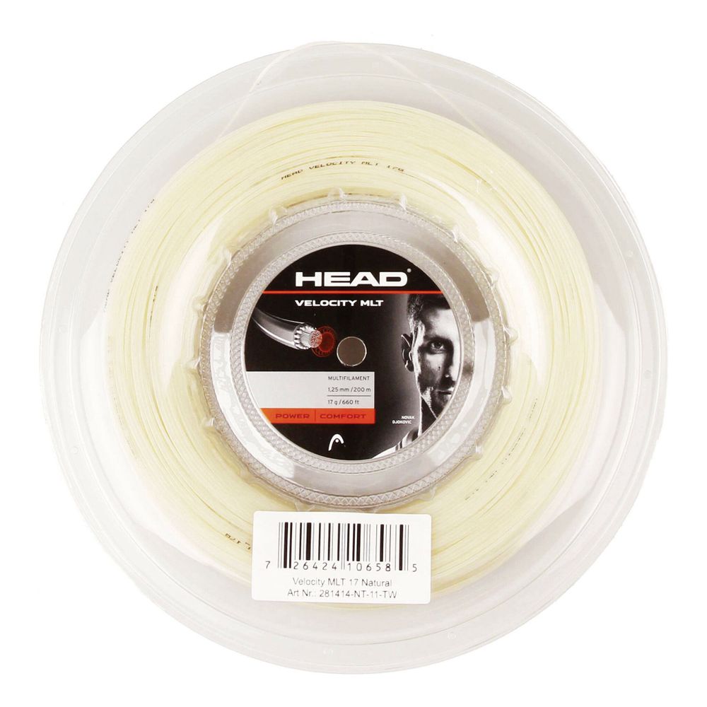 Струны теннисные HEAD Velocity MLT String Reel 200m - Ecru