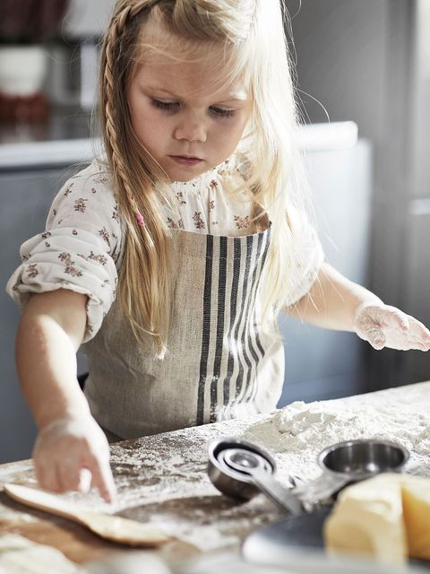 Детский кухонный фартук IKEA MARIATHERES (МАРИАТЕРЕС ), Серо-бежевый, 45х57 см