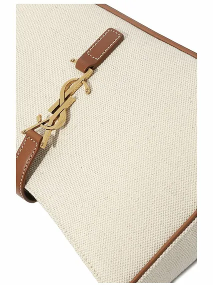 Сумка Saint Laurent Le 5 à 7 Hobo коричнево-бежевый