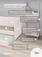 Диван - кровать 160х80 см Стич ткань Микровелюр