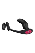 Черный массажер простаты Remote P-Pleaser - 15 см. (Цвет: черный)