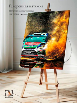 Картина "Ford fiesta rally", модульная 30х40см 1шт.
