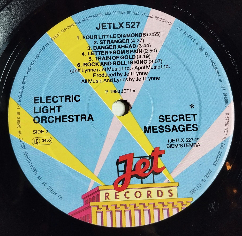 Винтажная виниловая пластинка LP Electric Light Orchestra Secret Messages (Holland 1983)