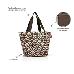 Сумка shopper m diamonds mocha