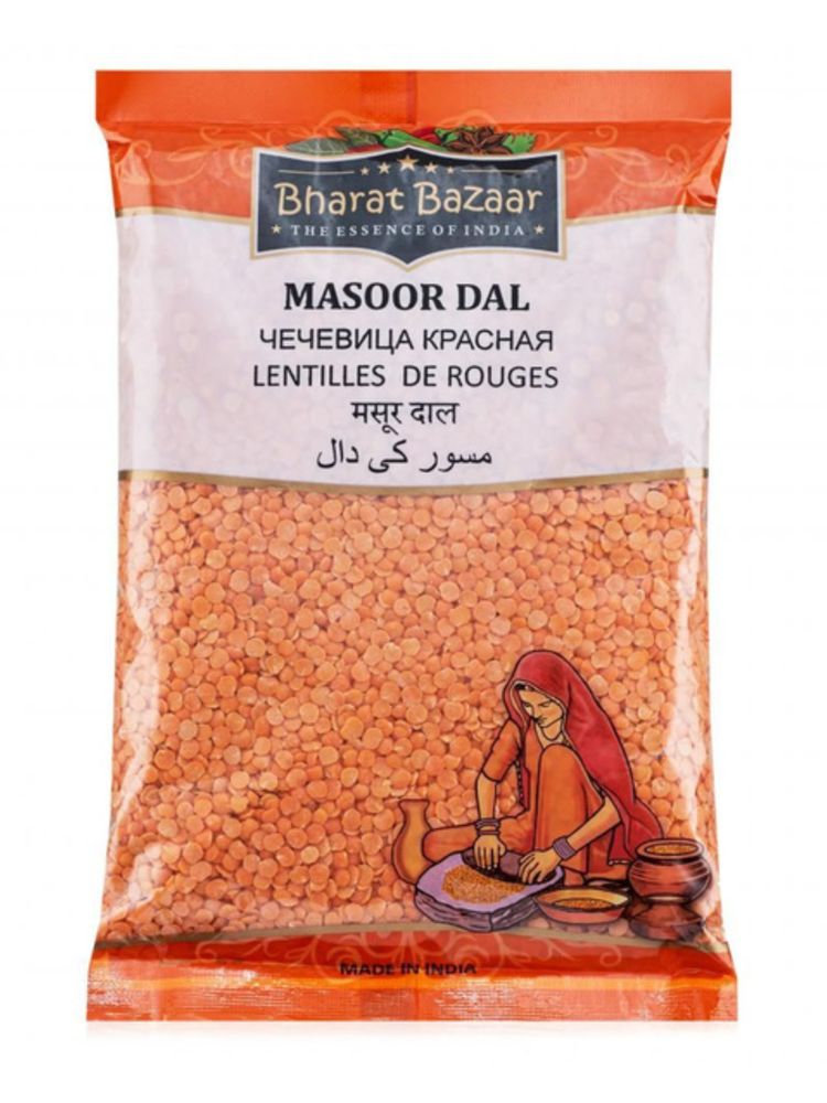 Bharat Bazaar Masoor Dal Чечевица красная дробл 500 г
