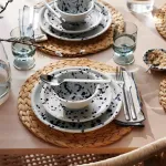 Набор мисок IKEA SILVERSIDA (СИЛВЕРСИДА), Синий, Белый, 14 см, 2 шт