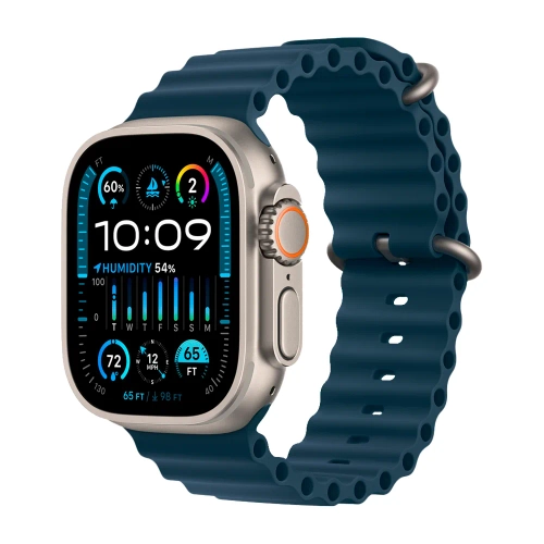 Умные часы Apple Watch Ultra 2 GPS + Cellular, 49mm, Titanium Blue Ocean Band (Синий)
